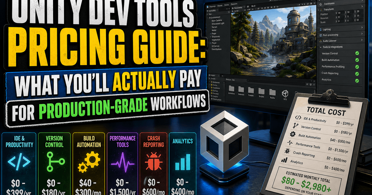Unity Dev Tools Pricing Guide: What You'll Actually Pay for Production-Grade Workflows